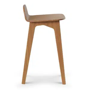 Ava 65cm Natural Wood Bar Stool Rustic Modern Ergonomic Comfort