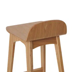 Ava 65cm Natural Wood Bar Stool Rustic Modern Kitchen Home Bar Seating