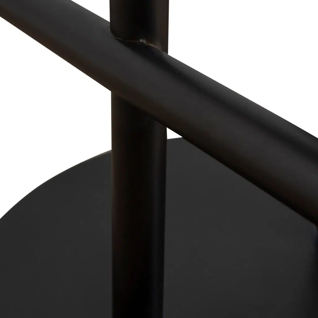 68cm Black Bar Stool Graphite Grey Boucle Stainless Steel Frame Ergonomic Modern Design