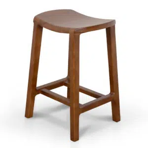 Alex 62cm walnut bar stool durable solid walnut ash wood construction versatile seating for counter home office no assembly required compact design 43.5x38cm