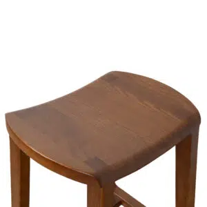 62cm walnut ash bar stool for small spaces with natural wood grain and 150kg capacity
