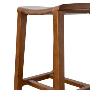 Alex 62cm Bar Stool Solid Walnut Ash Wood Durable Stool