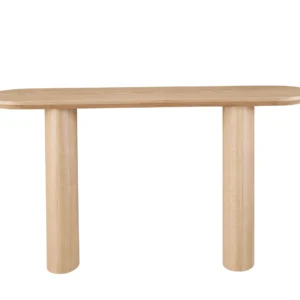 Boyd console table in natural wood finish with clean lines and minimalist design for entryway elegance
