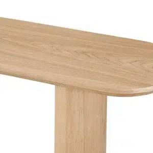 Natural wood Boyd console table with minimalist design and ash veneer surface