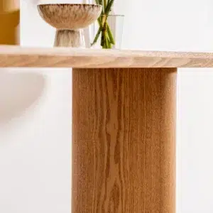 Natural wood Boyd console table with clean lines and ash veneer craftsmanship for modern homes