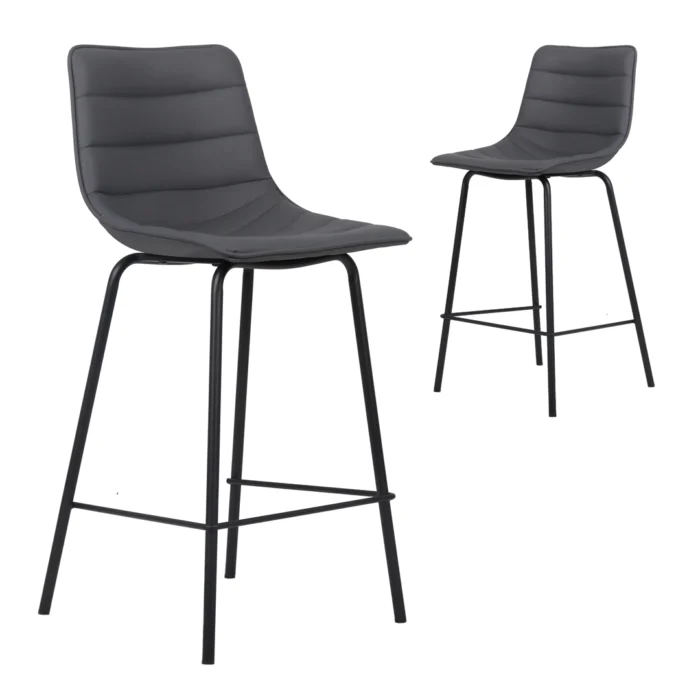 Cali Bar Stool – Charcoal (Set of 2)