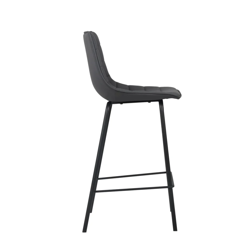 Modern Cali bar stools in charcoal set of 2 with sleek design and durable metal frame