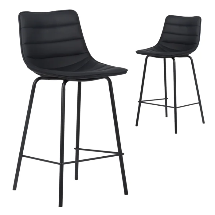 Cali Bar Stool – Black (Set of 2)
