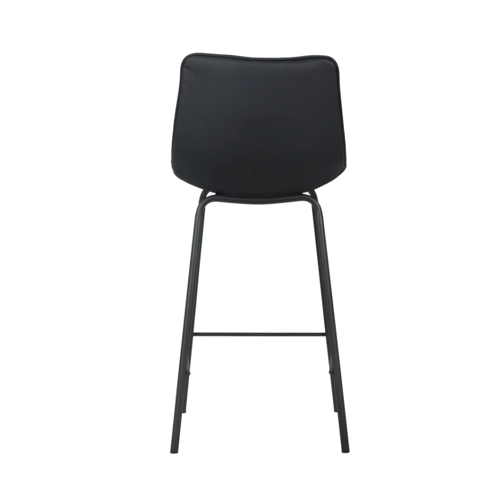 Cali bar stools set of 2 black modern design luxury comfort durable metal frame