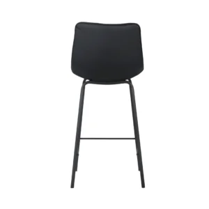 Cali bar stools set of 2 black modern design luxury comfort durable metal frame