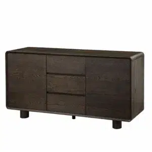 Capri sideboard with dark oak veneer and coffee finish for modern living spaces