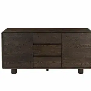 Capri dark oak sideboard with coffee finish for modern living spaces