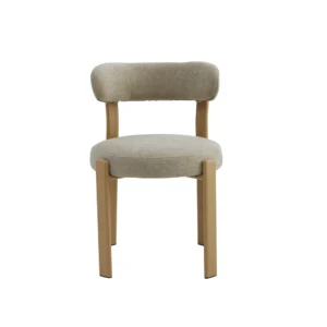 Carmo dining chair beige set of 2 luxurious boucle fabric ash legs ergonomic design