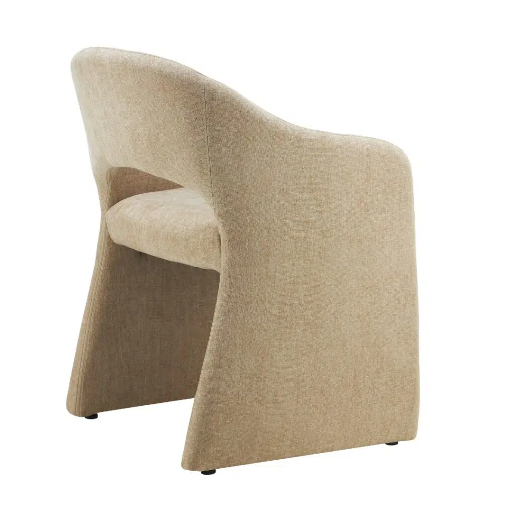 Cento dining chairs in sand color set of 2 elegant modern design with padded seats