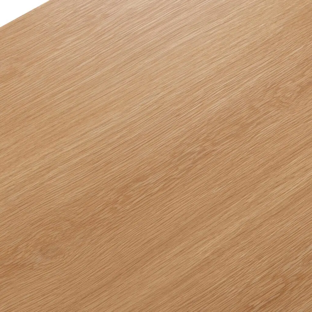 Mia 1.3m coffee table natural oak finish with curved legs and spacious surface for living rooms