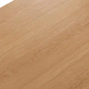 Mia 1.3m coffee table natural oak finish with curved legs and spacious surface for living rooms