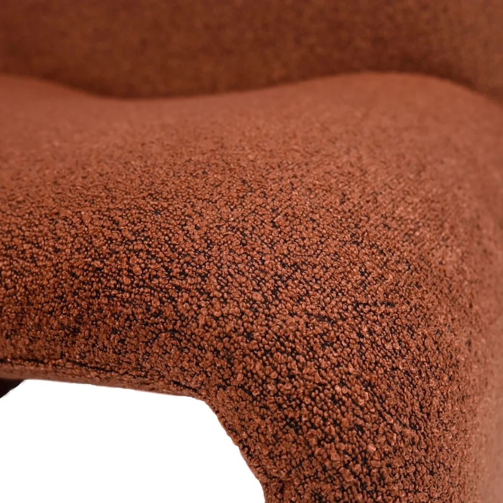 Calais Terracotta Boucle Accent Chair