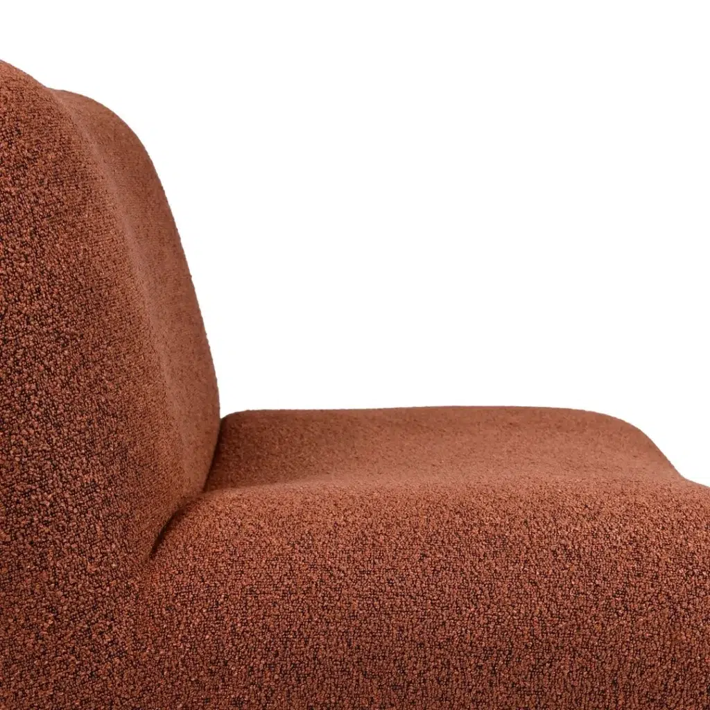 Calais Terracotta Boucle Accent Chair