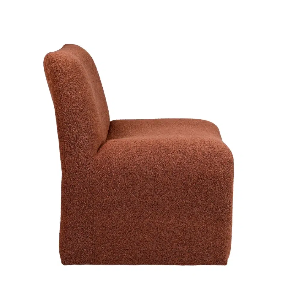 Calais Terracotta Boucle Accent Chair