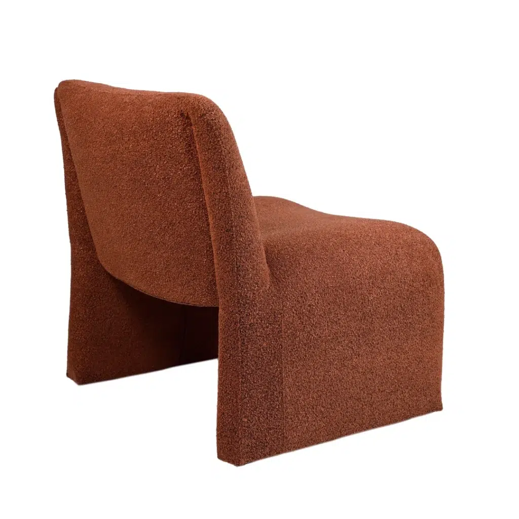 Calais Terracotta Boucle Accent Chair