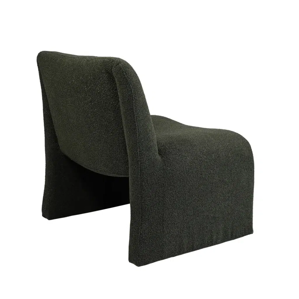 Calais Occasional Chair Forest Green Boucle Fabric