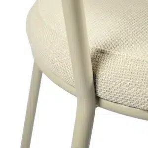 Cannes dining chair set of 2 vibrant modern chairs with powder-coated frame and textured fabric