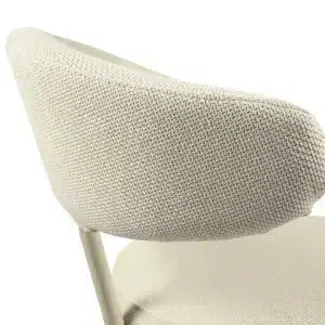 Cannes dining chair set of 2 vibrant modern chairs with powder-coated frame and textured fabric