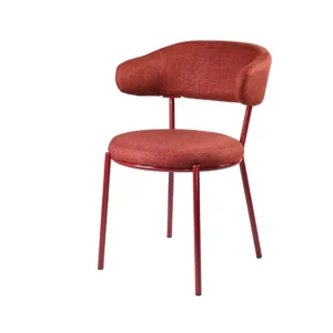 Cannes Plum Upholstered Dining Chairs Set of 2 Powder-Coated Metal Frames