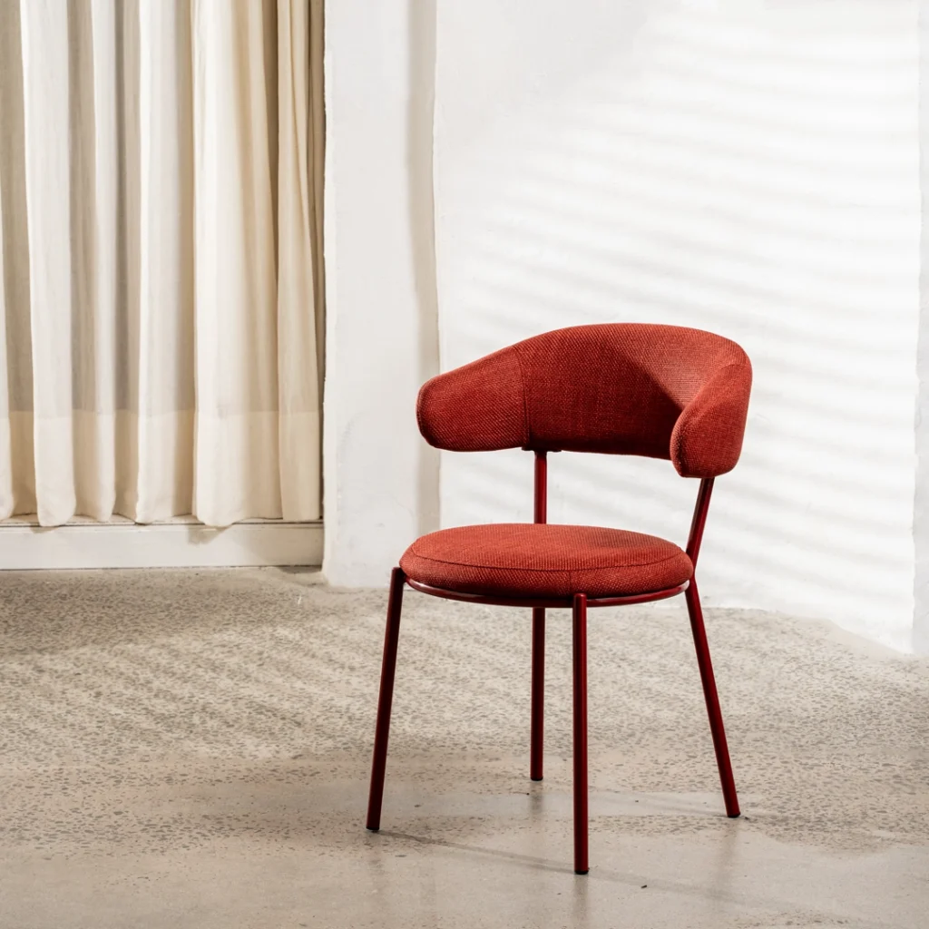 Cannes Plum Upholstered Dining Chairs Set of 2