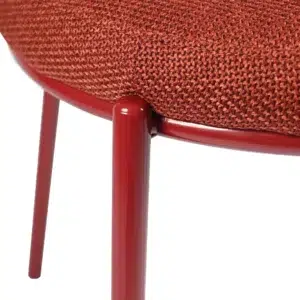 Plum textured dining chairs with metal frames set of 2 for modern dining room