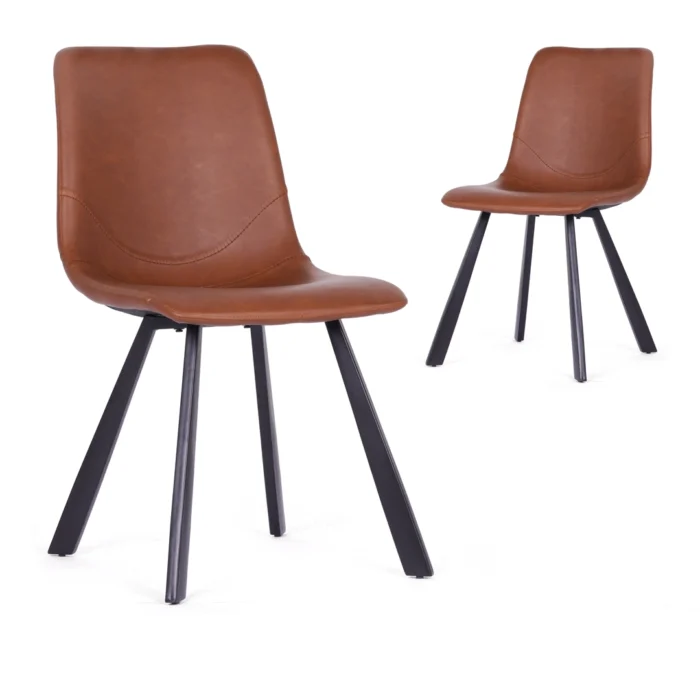 Colin Dining Chair – Cognac(Set of 2)