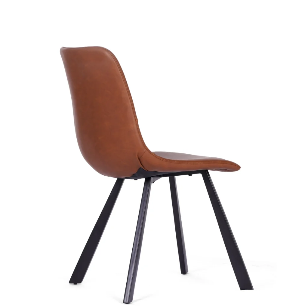 Colin Cognac Eco-Leather Dining Chairs Set of 2