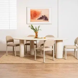 Autumn-toned modern dining chairs set of 2 with metal base and textured fabric
