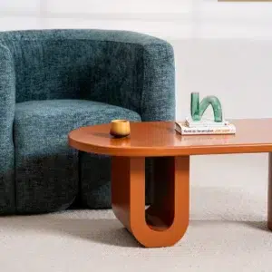 Donatella Occasional Chair in teal with modern design and textured fabric for living room or office