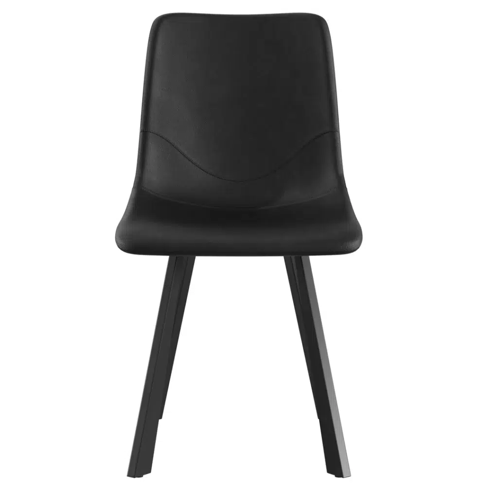 Colin Black Retro Dining Chairs Set of 4 Eco-Leather