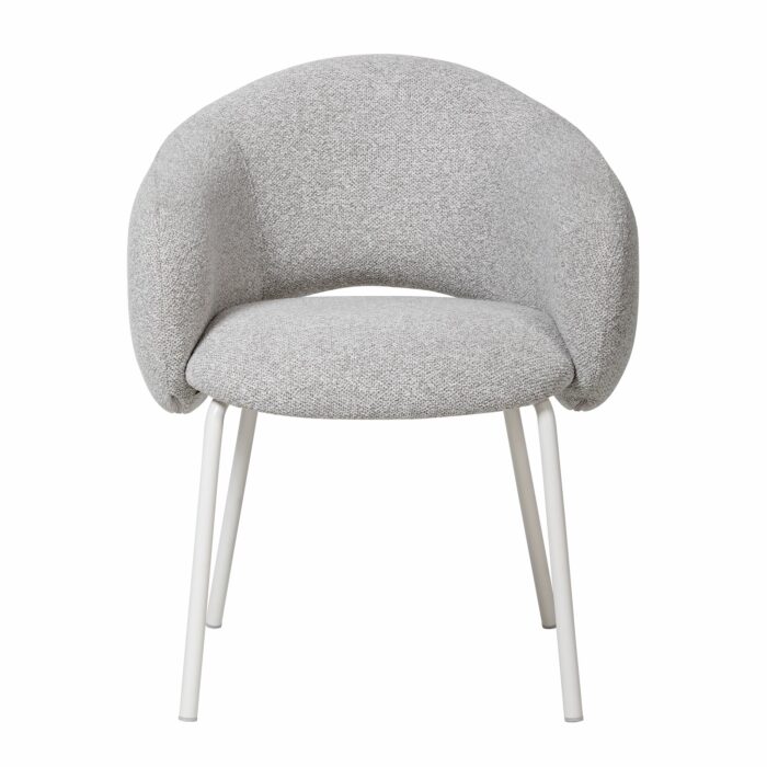 white dining chair set of 2 clay grey ergonomic sculptural design breathable upholstered modern