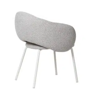 white dining chairs clay grey set of 2 modern sculptural design