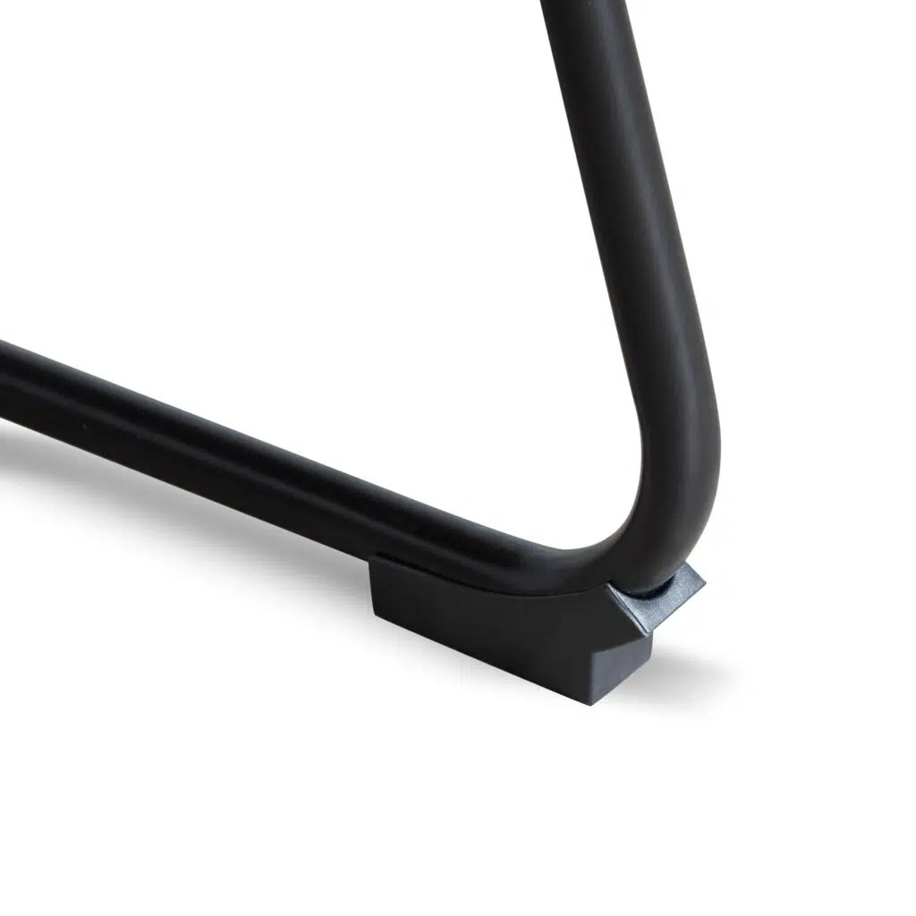 Elise fabric dining chair with geometric sled base brown grey set of 2