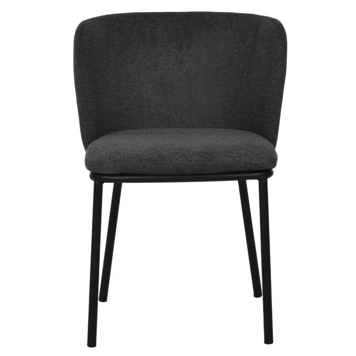 Marcus Fabric Dining Chair Set Charcoal Grey 2 Piece space-saving modern design durable comfortable