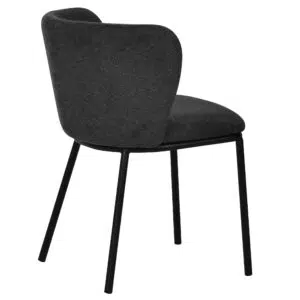 Marcus fabric dining chair charcoal grey set of 2 space efficient modern design