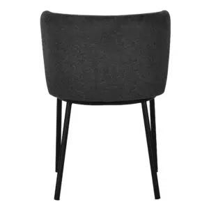 Marcus fabric dining chair charcoal grey set of 2 space-efficient modern design
