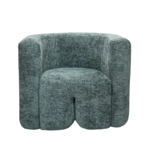 Donatella Occasional Chair in teal textured fabric modern living room seating