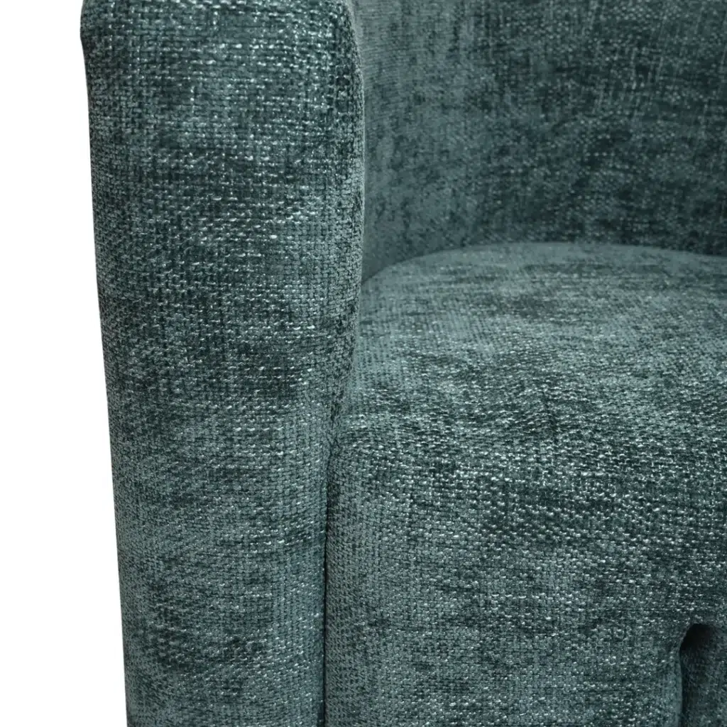 Donatella Occasional Chair in teal textured fabric modern living room seating