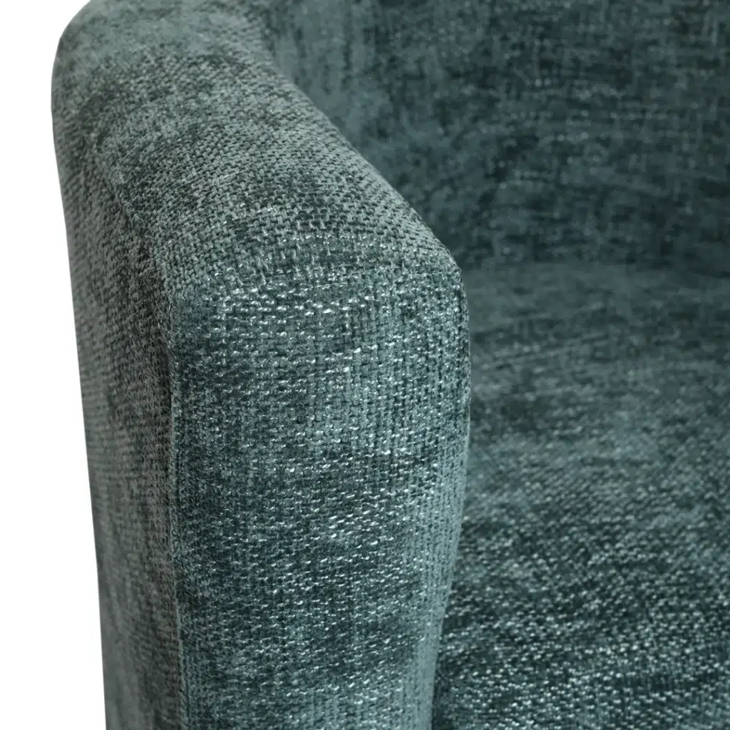 Donatella Occasional Chair in teal with modern design and textured fabric for living room or office