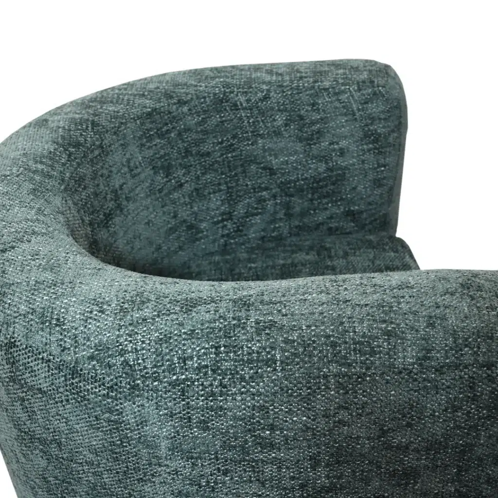 Donatella Occasional Chair in teal textured fabric modern living room seating