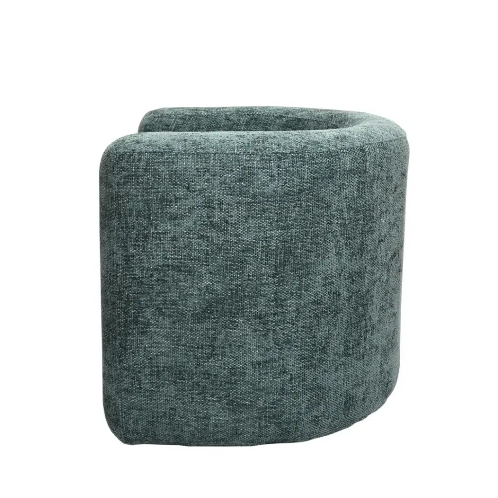 Donatella Occasional Chair in teal with modern design and textured fabric for living room or home office