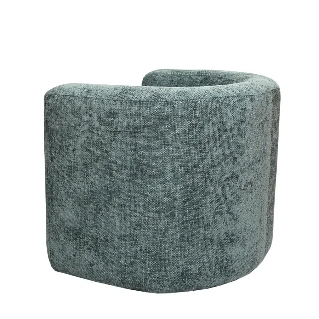 Donatella Occasional Chair in teal textured fabric modern living room seating