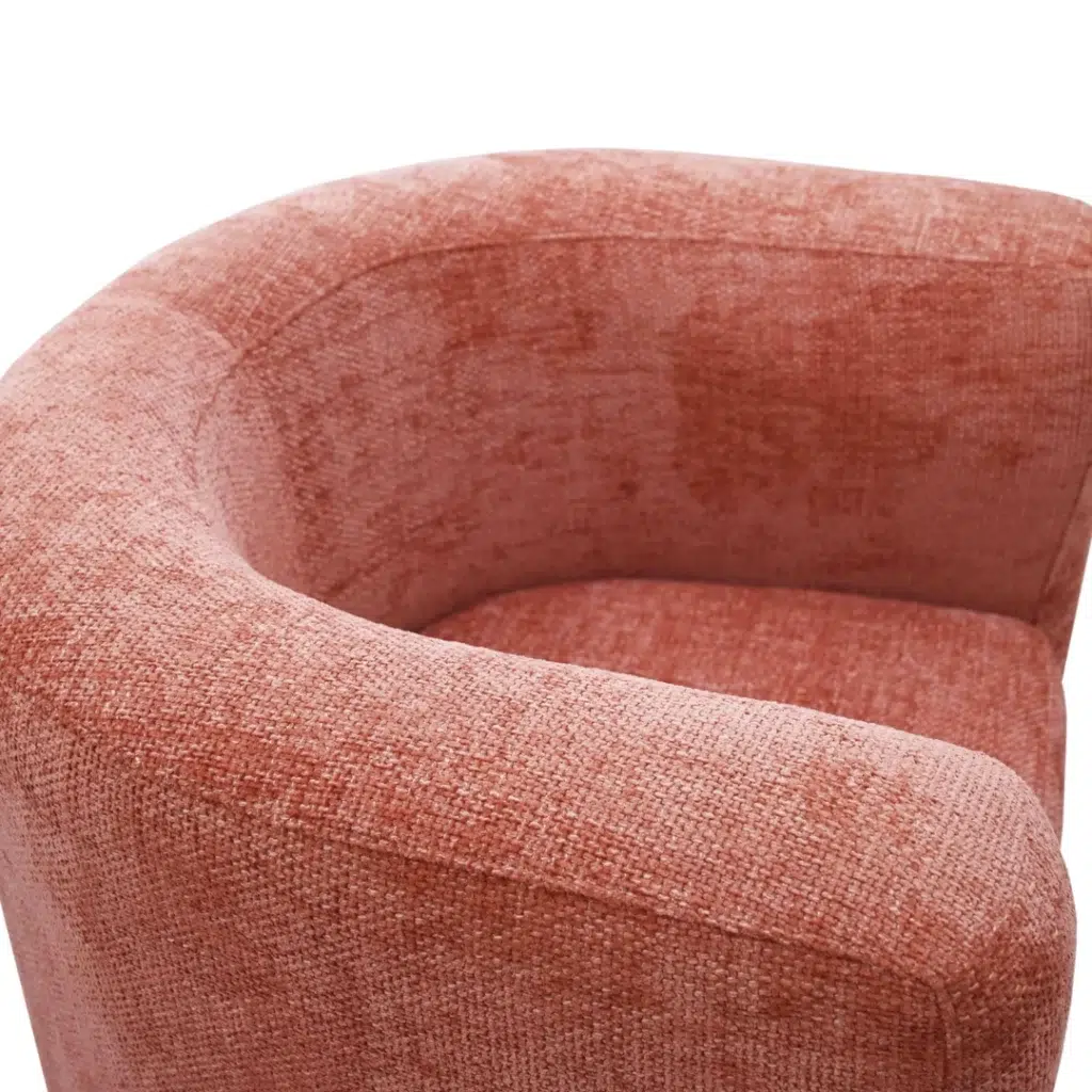 Donatella Occasional Chair in blush with textured upholstery for modern living rooms