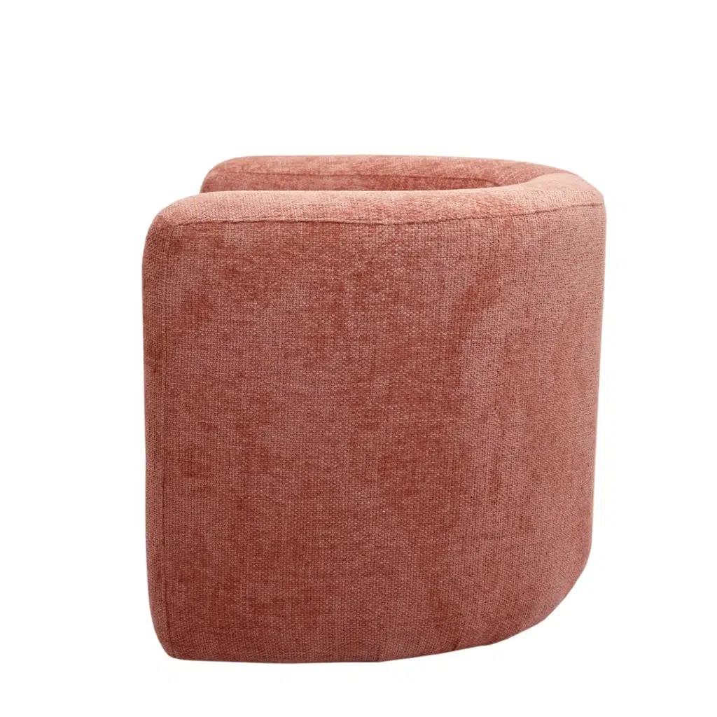 Donatella Occasional Chair in blush with textured fabric and modern design for living rooms
