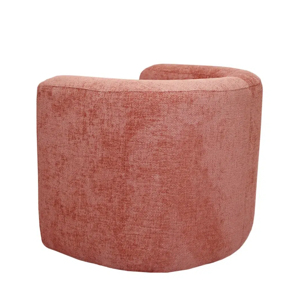 Donatella Occasional Chair in blush with textured upholstery for modern living spaces